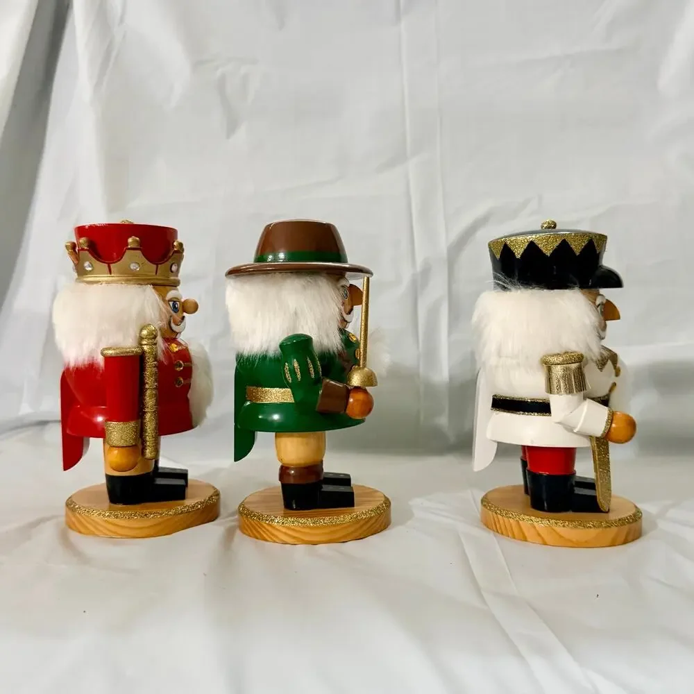 Set of 3 Nutcracker Village Soldiers 2003 Christmas Holiday Decor 7 Inches